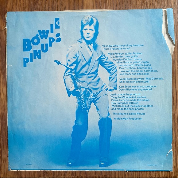 Bowie Pin Ups Vinyl Record Album 1973 - Picture 8 of 9